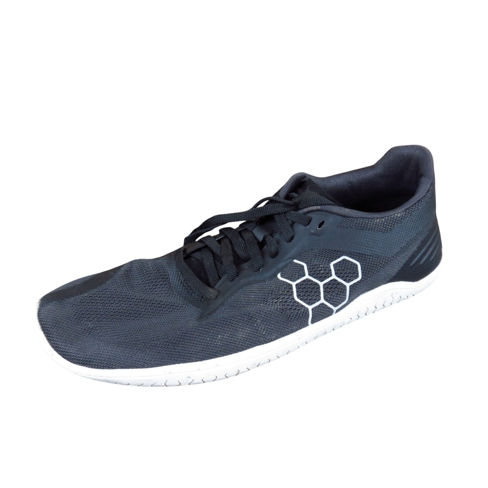Vivobarefoot Geo Racer II Mens Minimalist Trainer Size 10 Gym Running Black Mesh